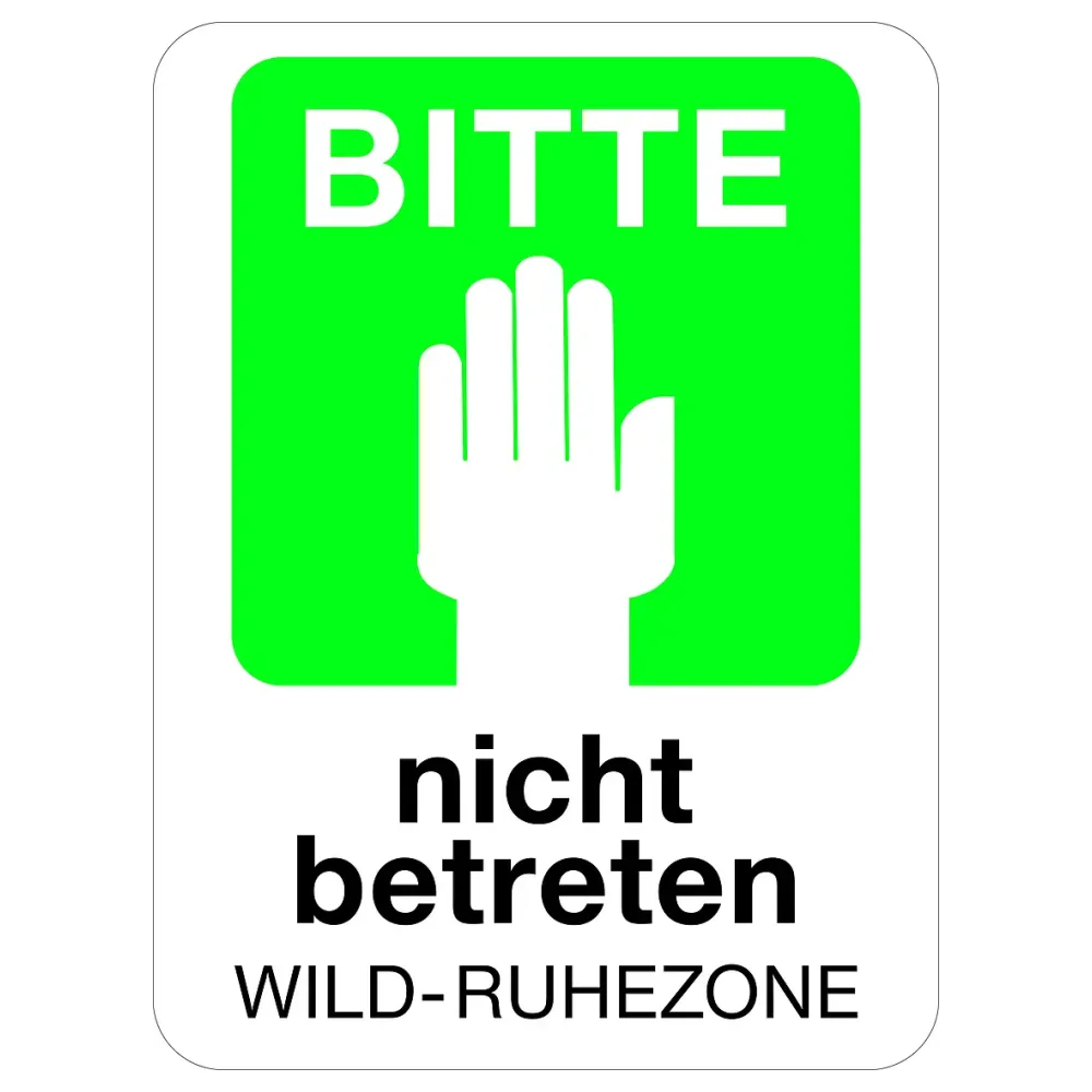 Verkehrsschild - Wild-Ruhezone
