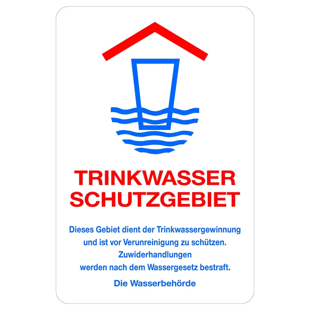 Verkehrsschild - Trinkwasserschutzgebiet