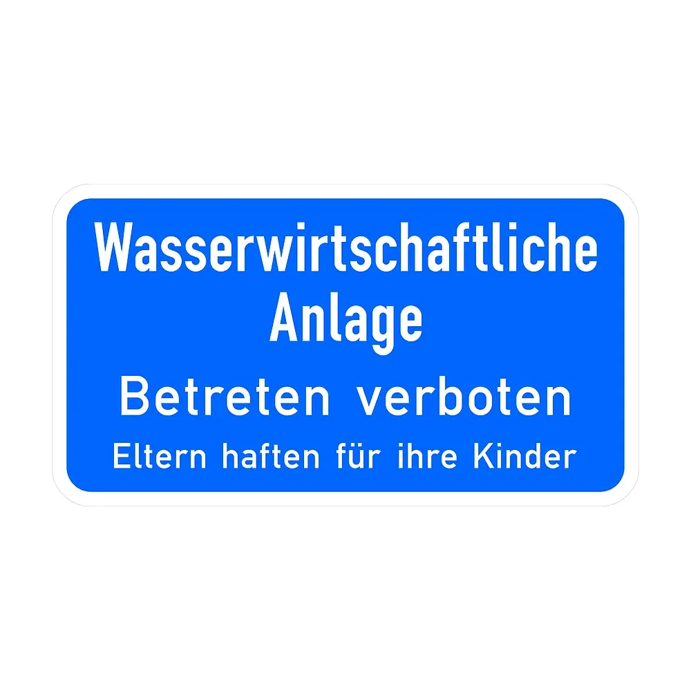 Sonderschild - Wasserwirtschaftliche Anlage