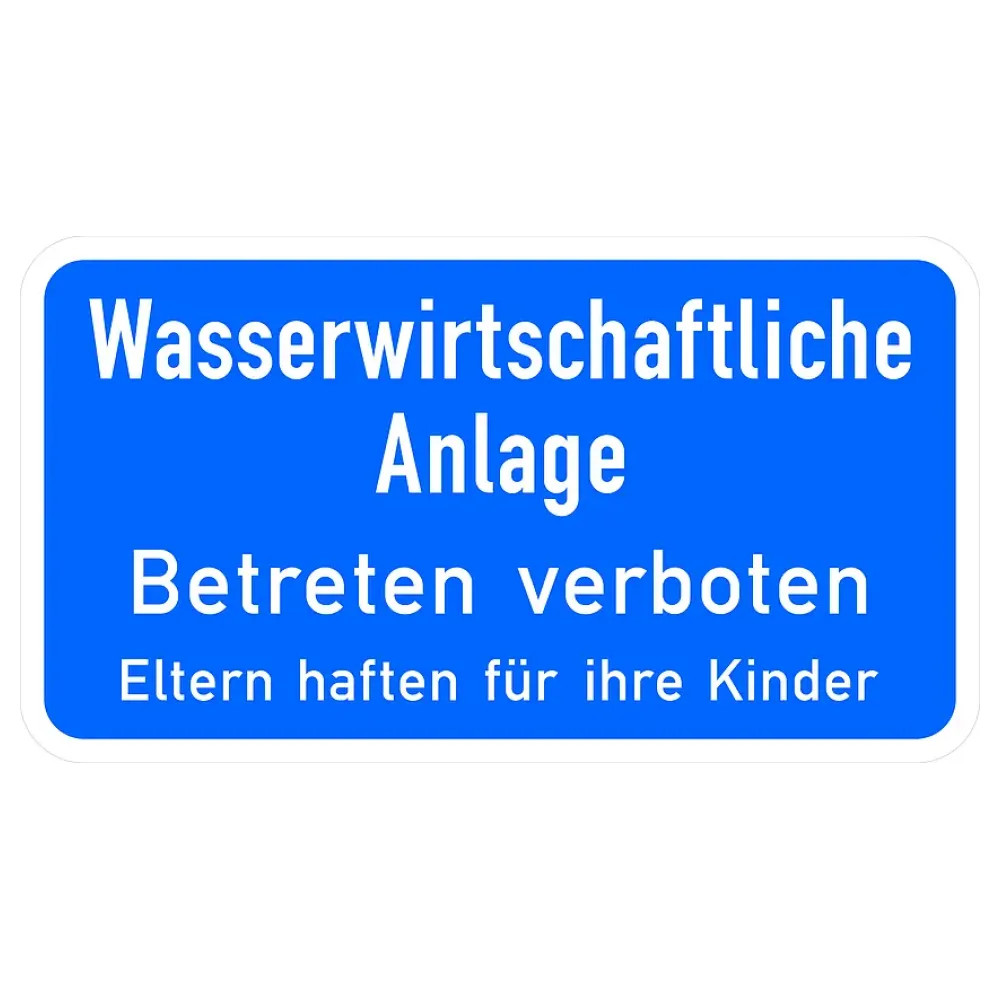 Sonderschild - Wasserwirtschaftliche Anlage