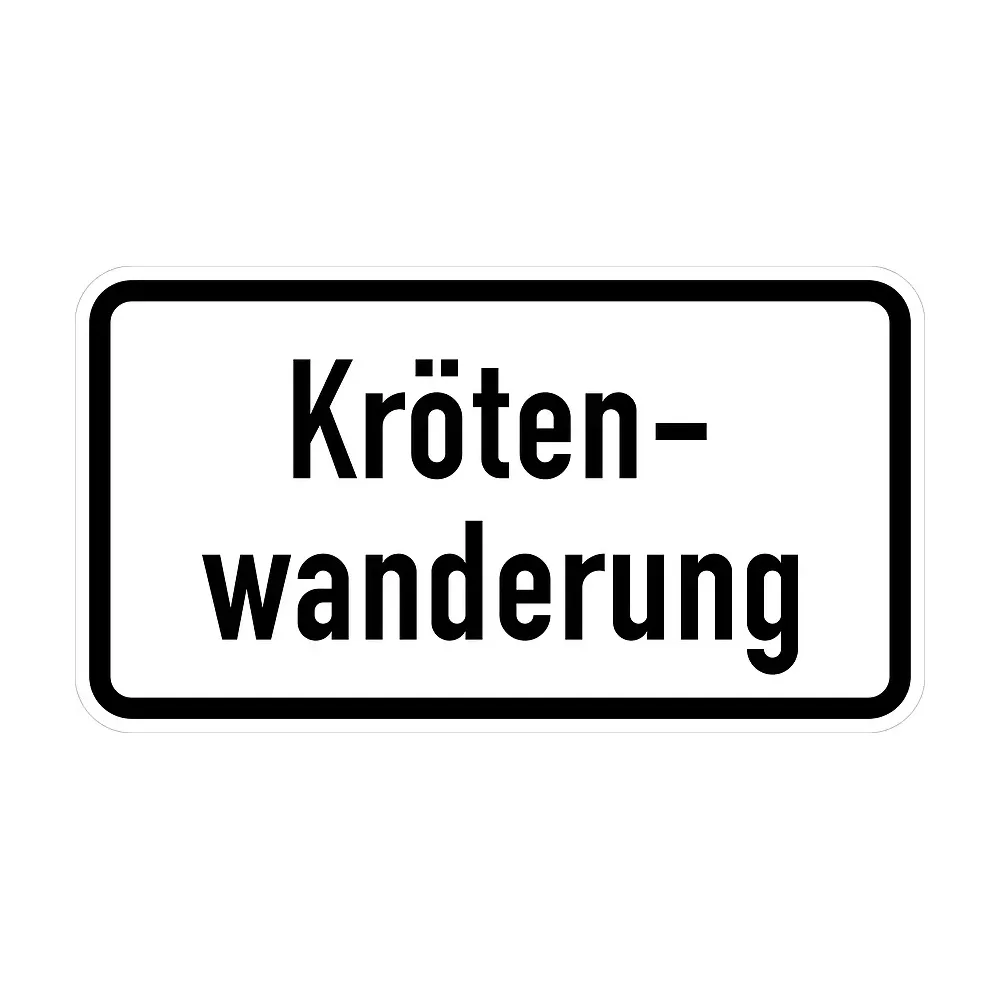 Umweltschutzschild - Krötenwanderung