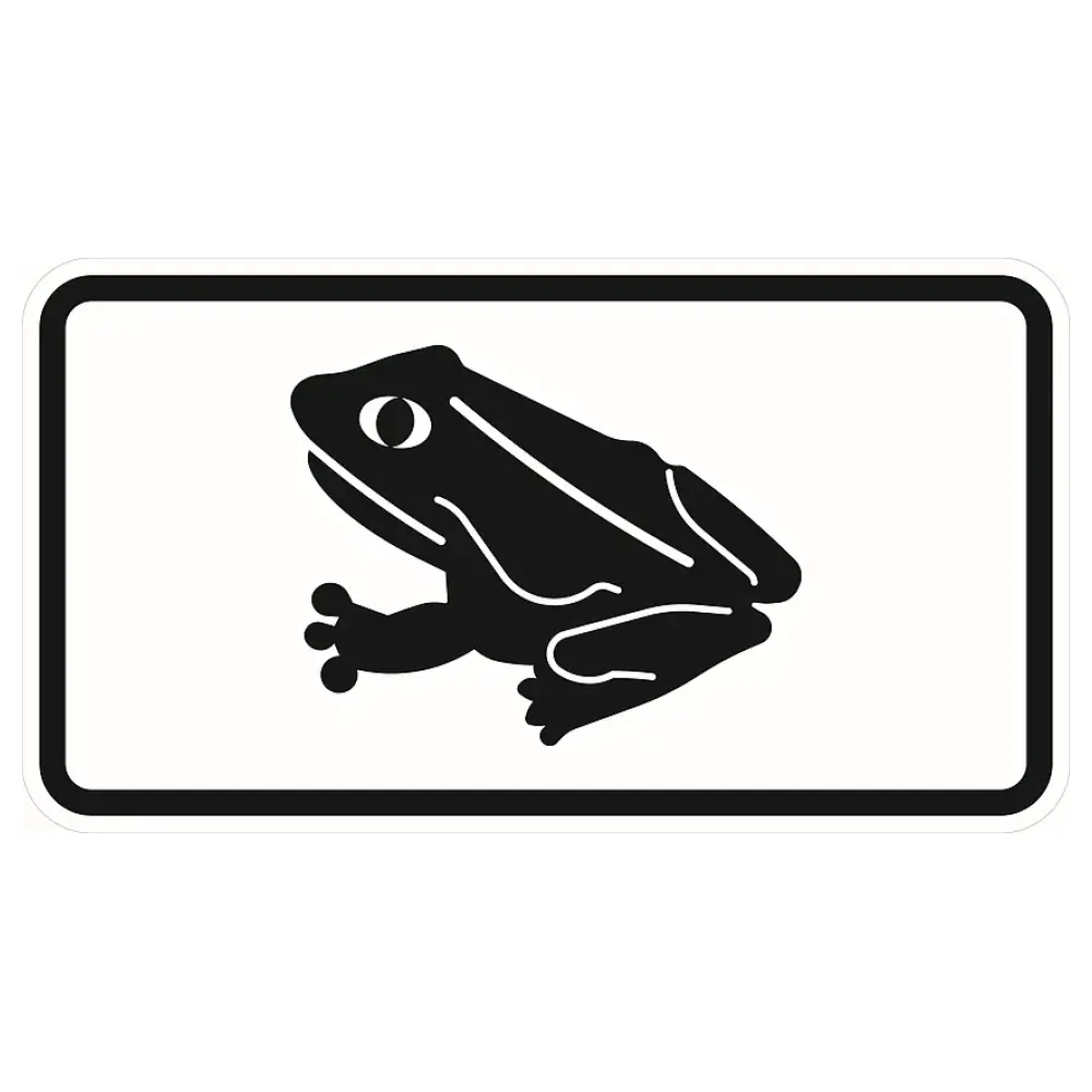Umweltschutzschild - Krötenwanderung