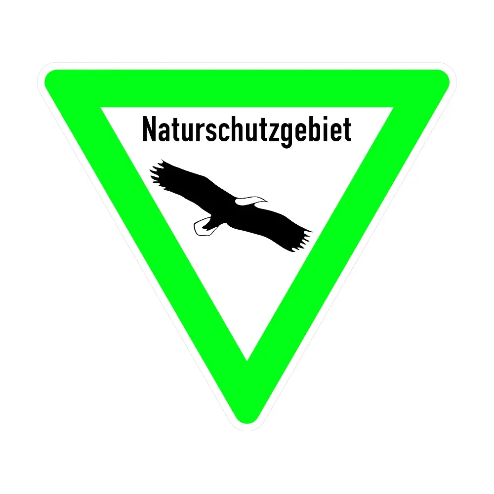 Naturschutzschild mit Adler
