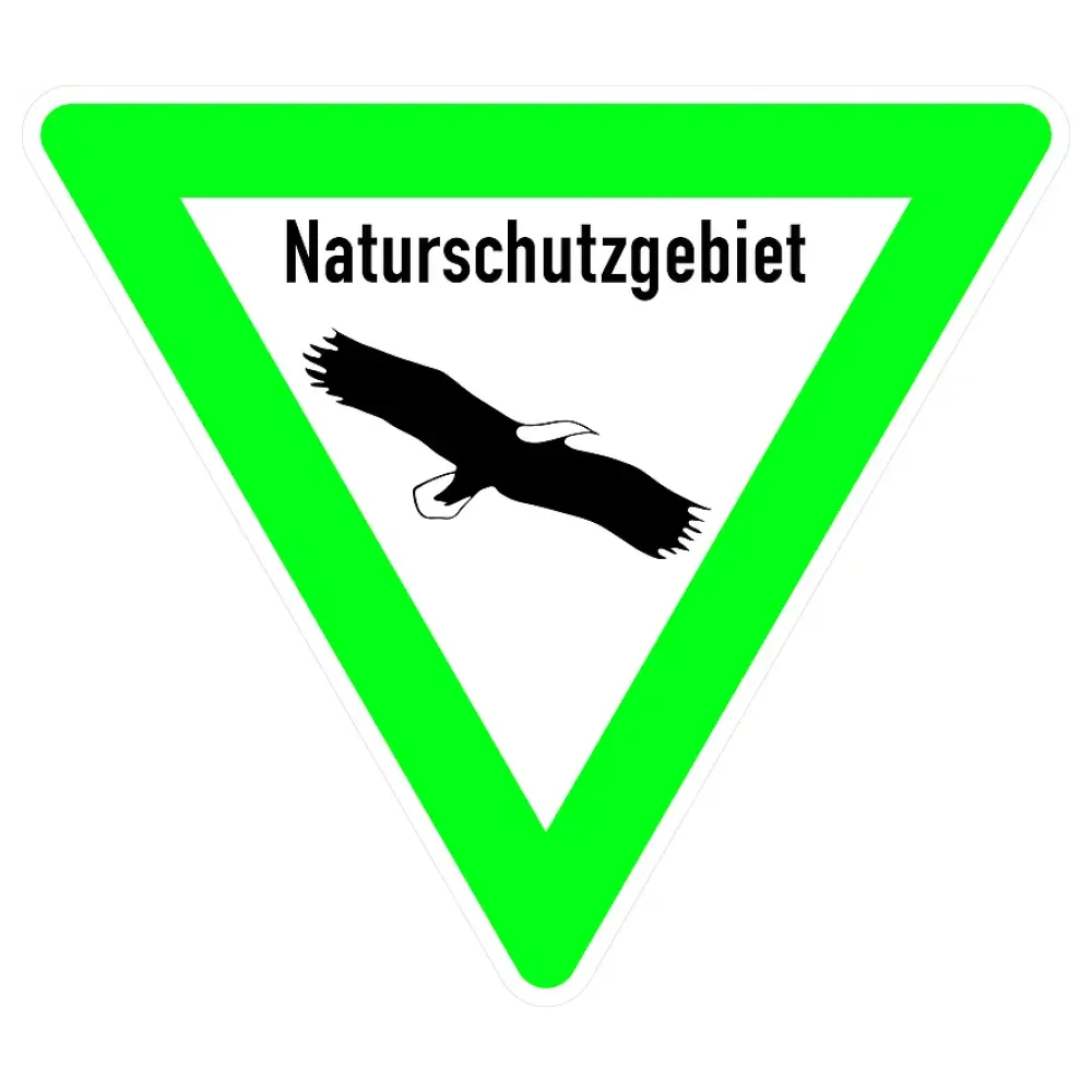 Naturschutzschild mit Adler
