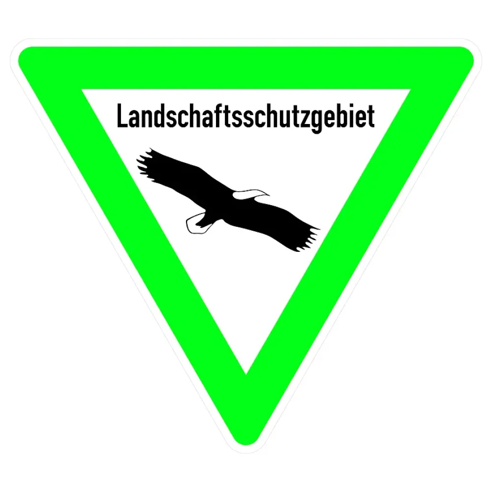 Landschaftsschutzschild mit Adler