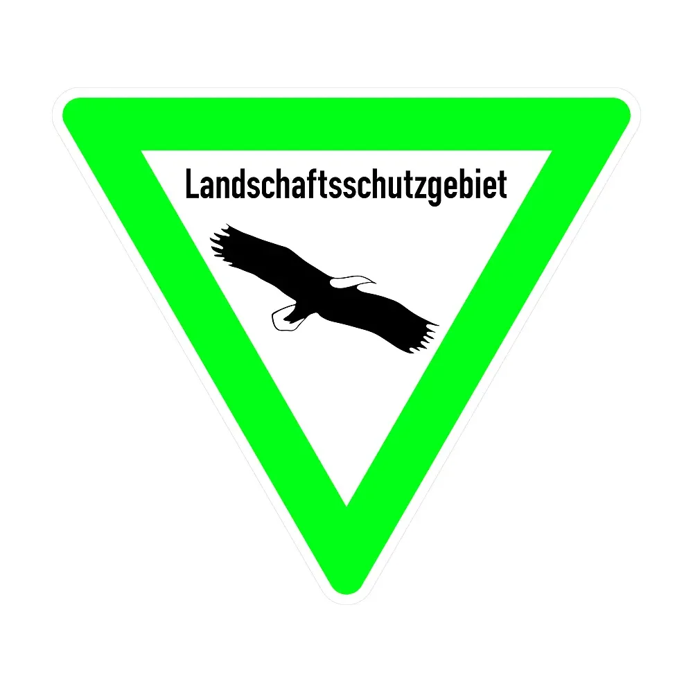 Landschaftsschutzschild mit Adler