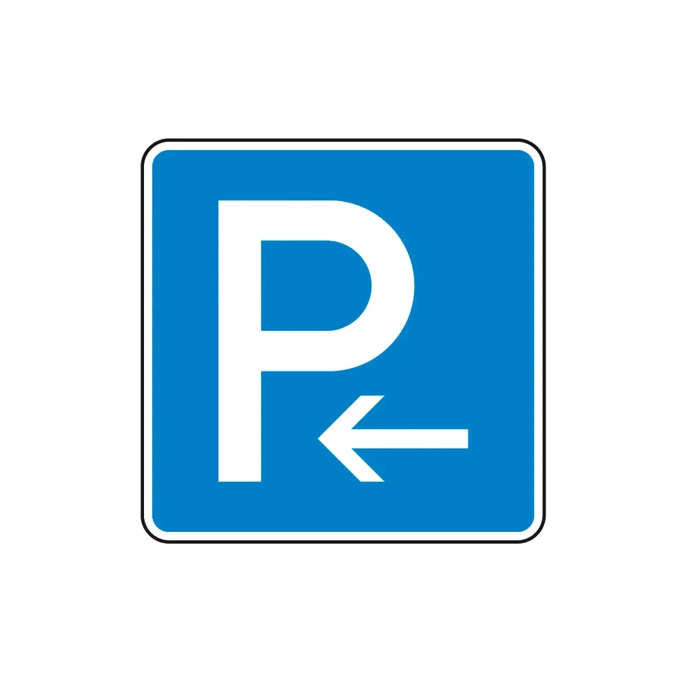 Verkehrszeichen - Parken Anfang - Aufstellung rechts