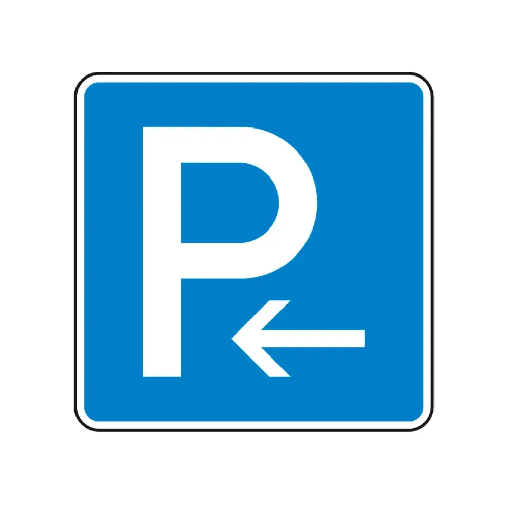 Verkehrszeichen - Parken Anfang - Aufstellung rechts