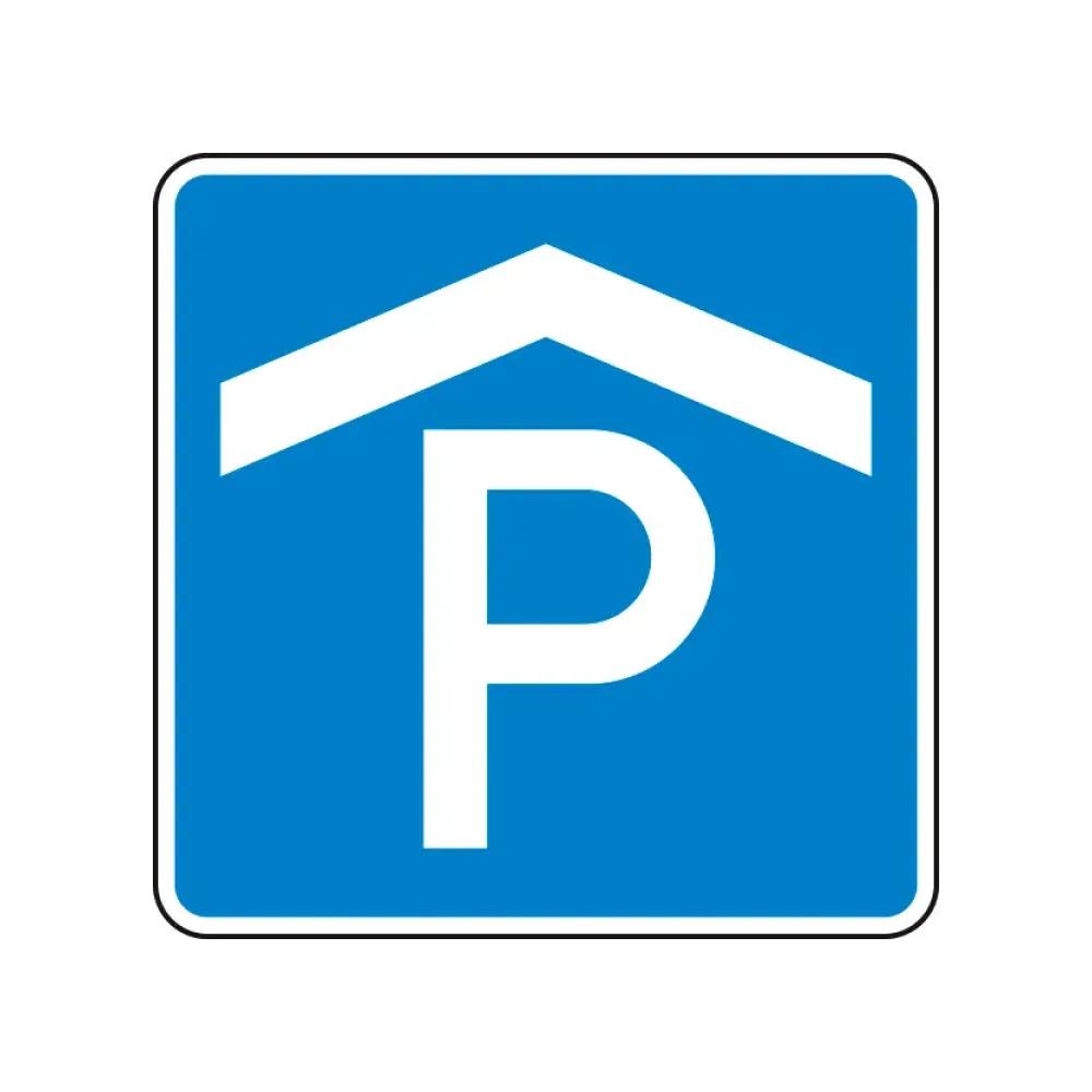 Verkehrszeichen - Parkplatzschild - Parkhaus - Parkgarage