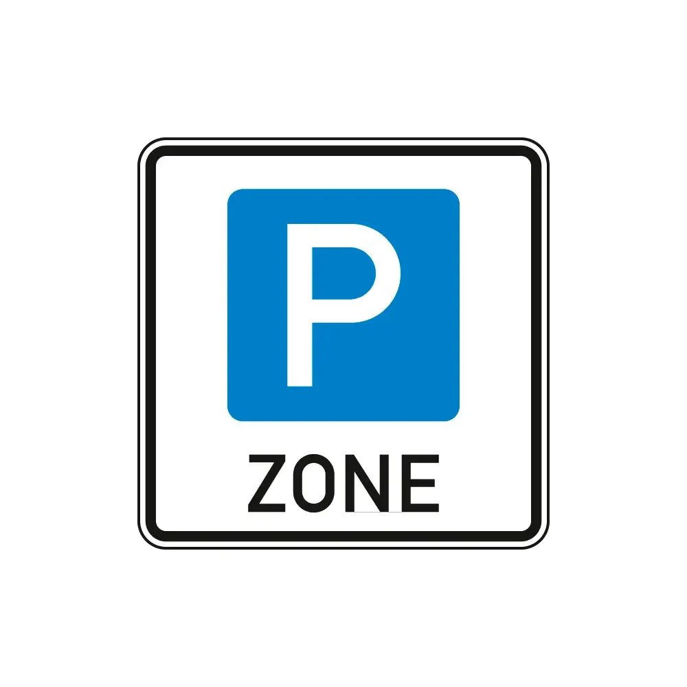 Verkehrszeichen - Parken - Beginn einer Parkraumbewirtschaftungszone