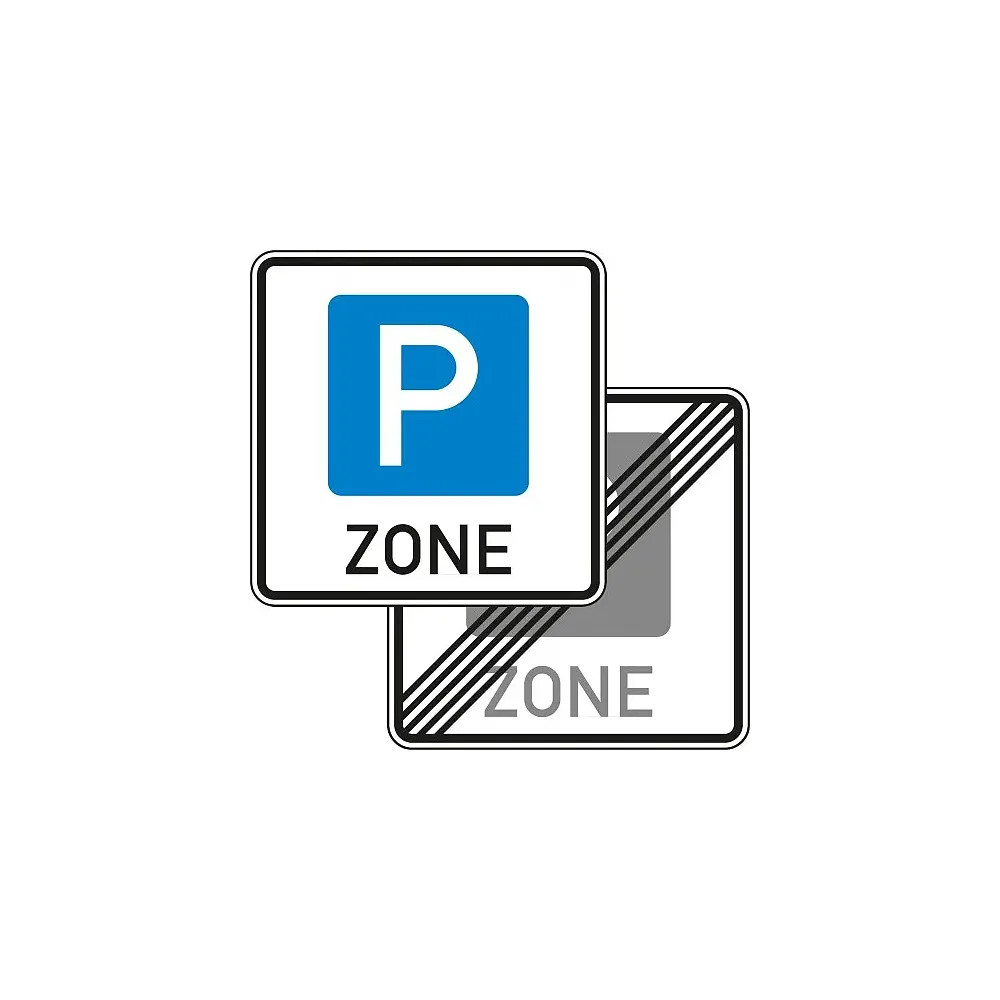 Verkehrszeichen - Parken - Beginn einer Parkraumbewirtschaftungszone