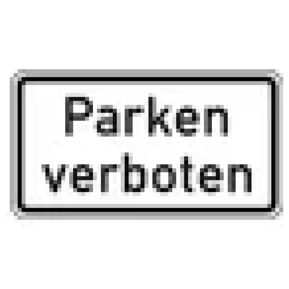 Verkehrszeichen Zusatzschild StVO - Parken verboten – Bild 3