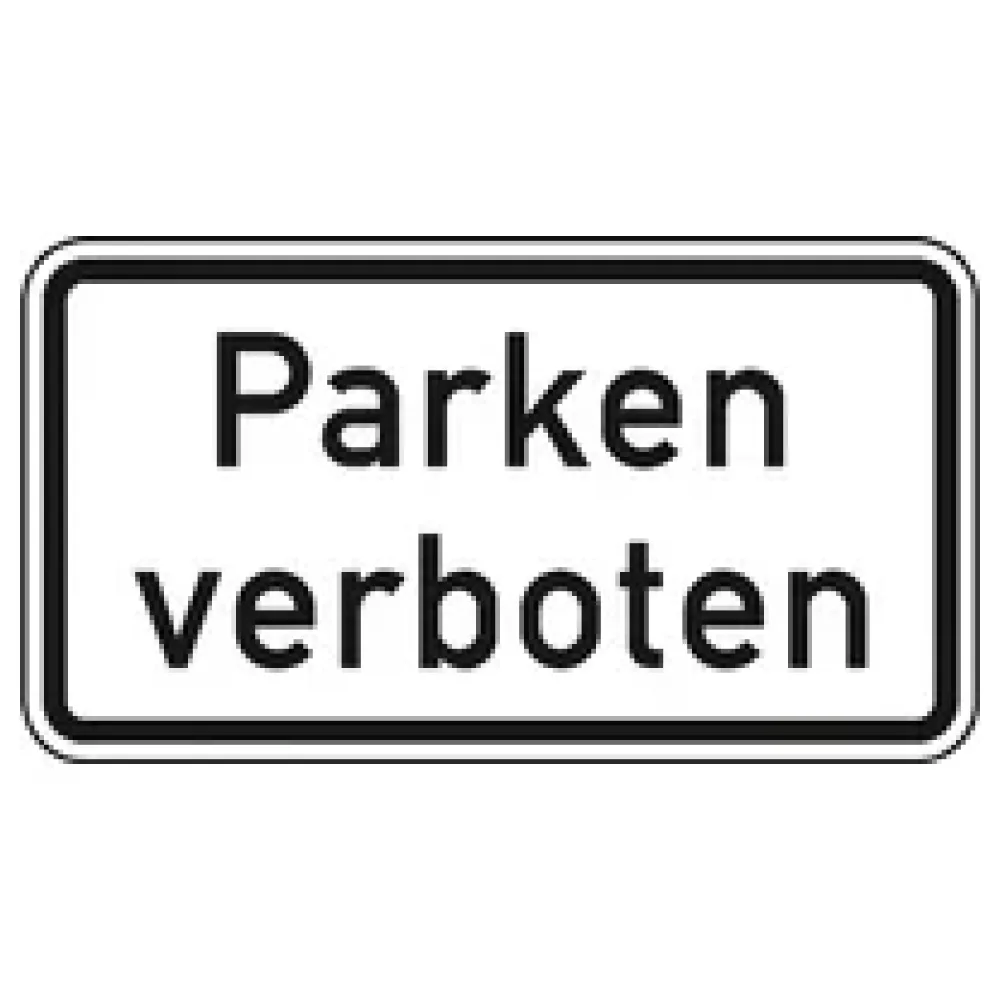 Verkehrszeichen Zusatzschild StVO - Parken verboten – Bild 2