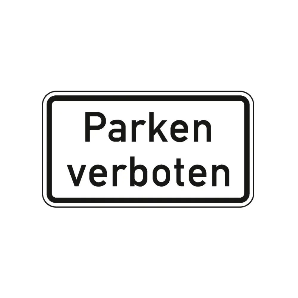 Verkehrszeichen Zusatzschild StVO - Parken verboten