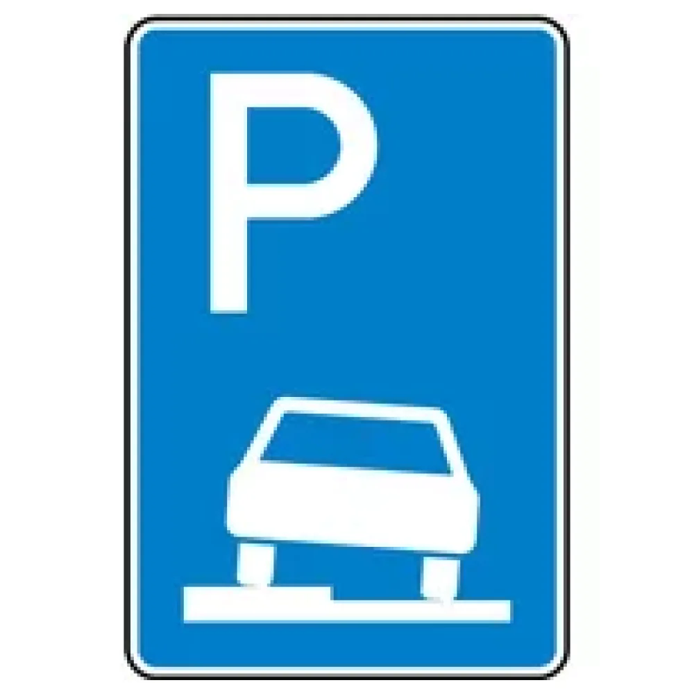 Verkehrszeichen - Parken auf Gehwegen halb – Bild 2