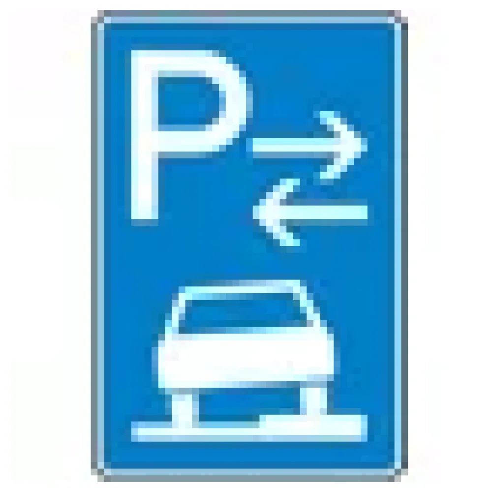 Verkehrszeichen - Parken auf Gehwegen halb in Fahrtrichtung rechts Mitte – Bild 3