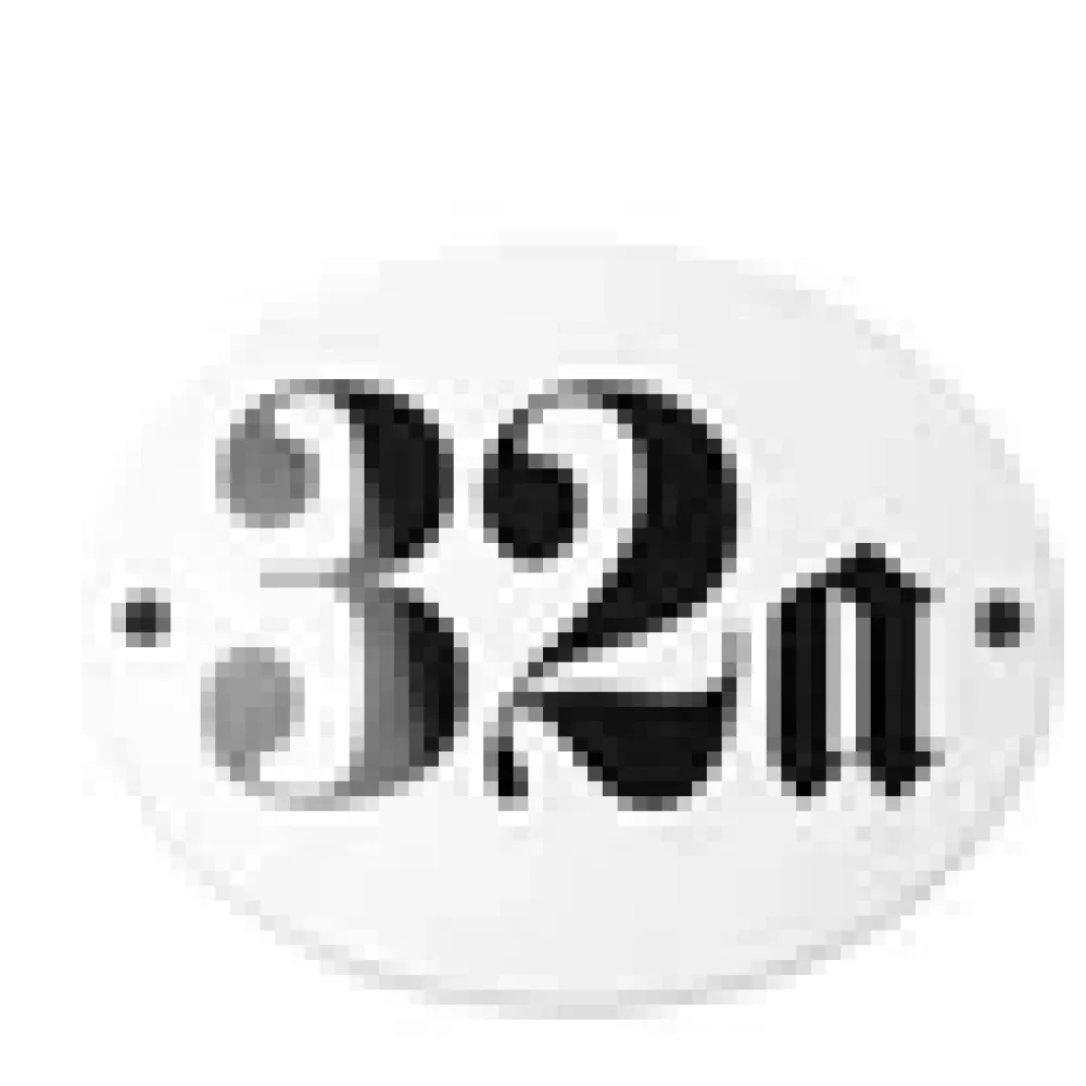 Ovale Hausnummer aus Emaille | 18,3 cm x 14,3 cm – Bild 3