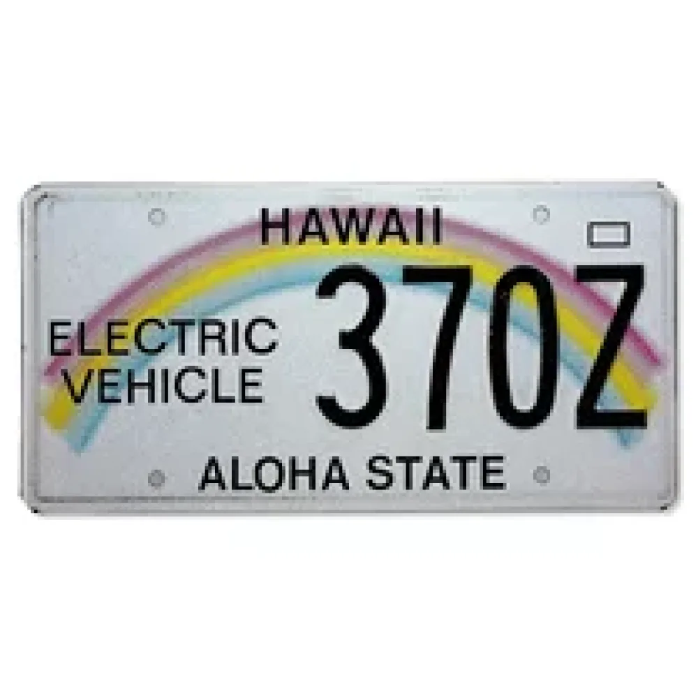 US Nummernschild Hawaii mit Regenbogen - Electric Vehicle – Bild 2