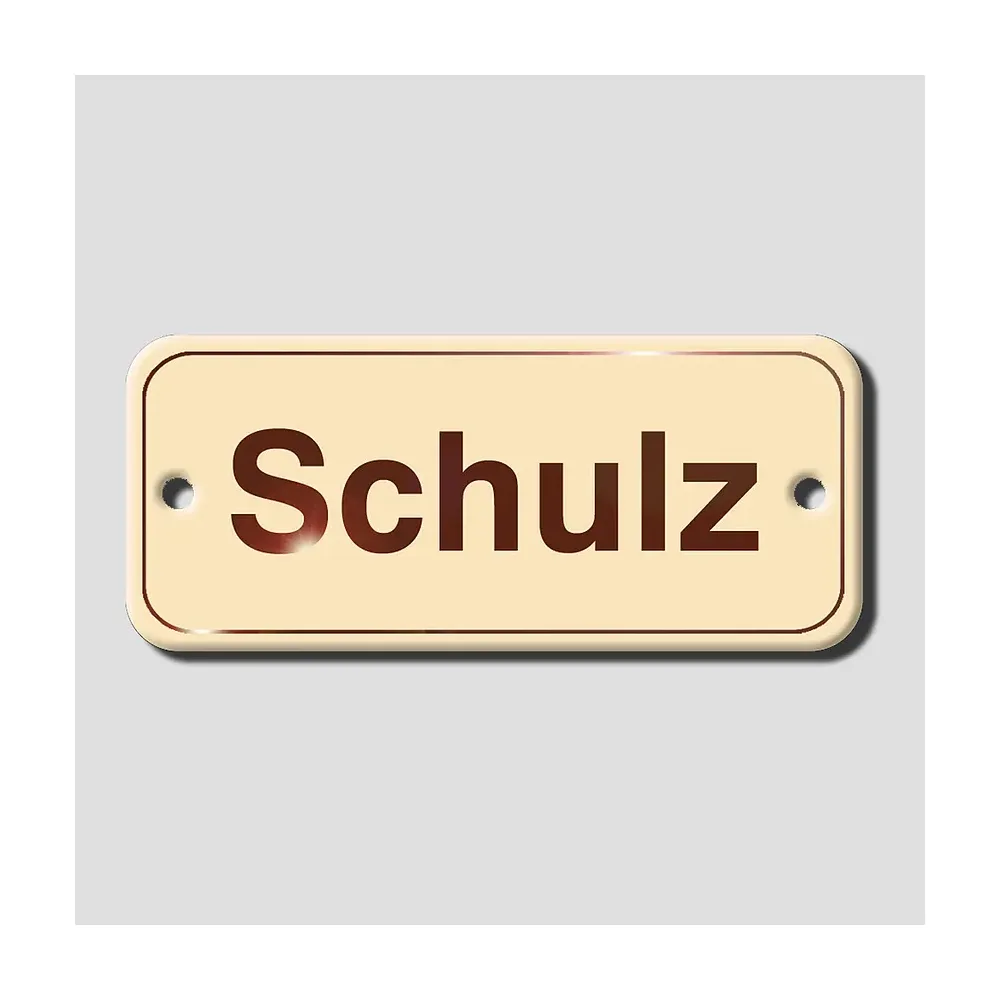 Namensschild aus Emaille in vielen Farben | 7 x 3 cm - einzeilig