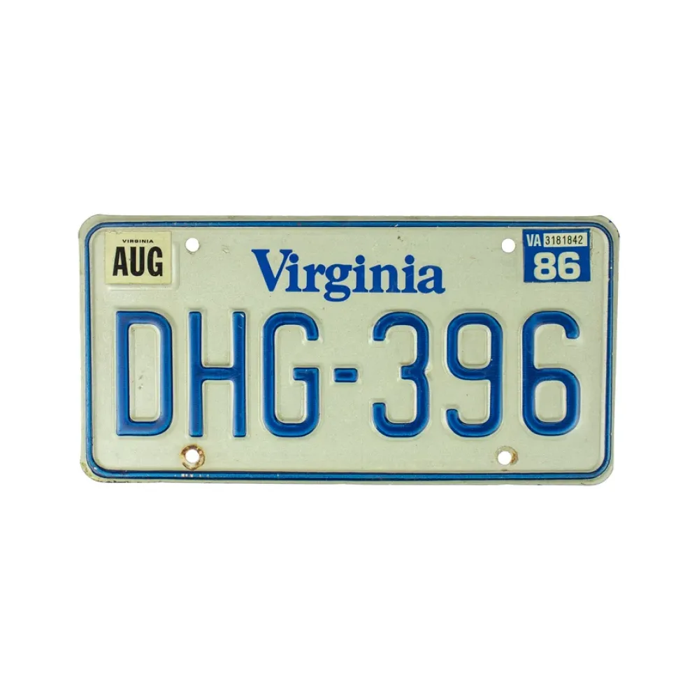 USA Kennzeichen Virginia - originales Schild aus den USA