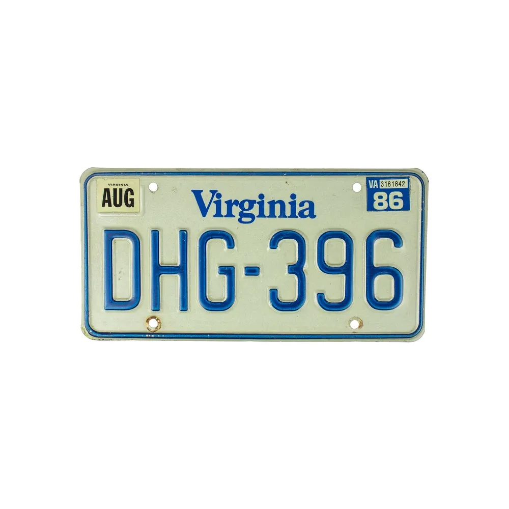 USA Kennzeichen Virginia - originales Schild aus den USA