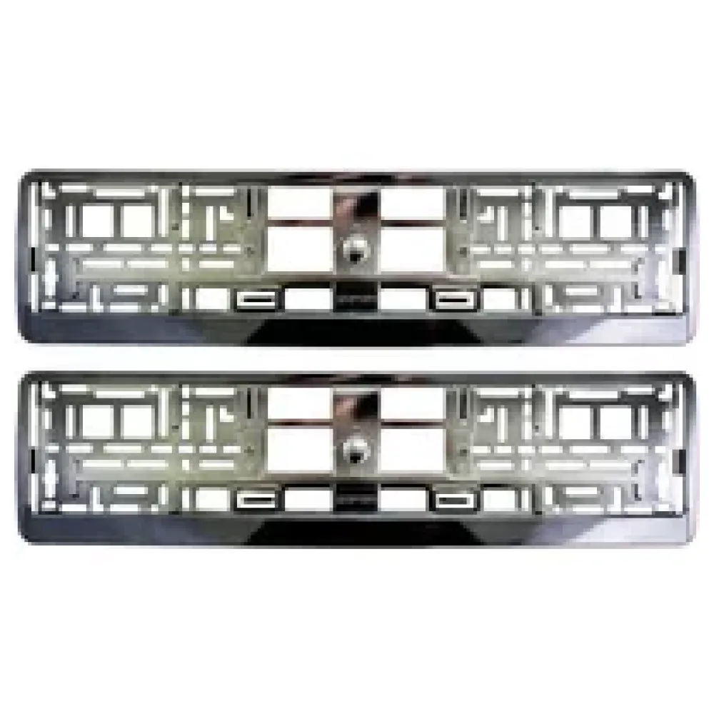 Kennzeichenhalter Chrom Anthrazit - 1 Paar – Bild 2
