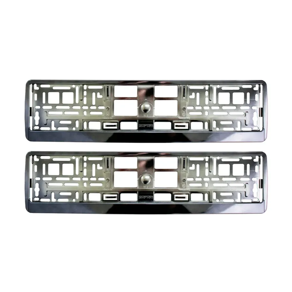 Kennzeichenhalter Chrom Anthrazit - 1 Paar