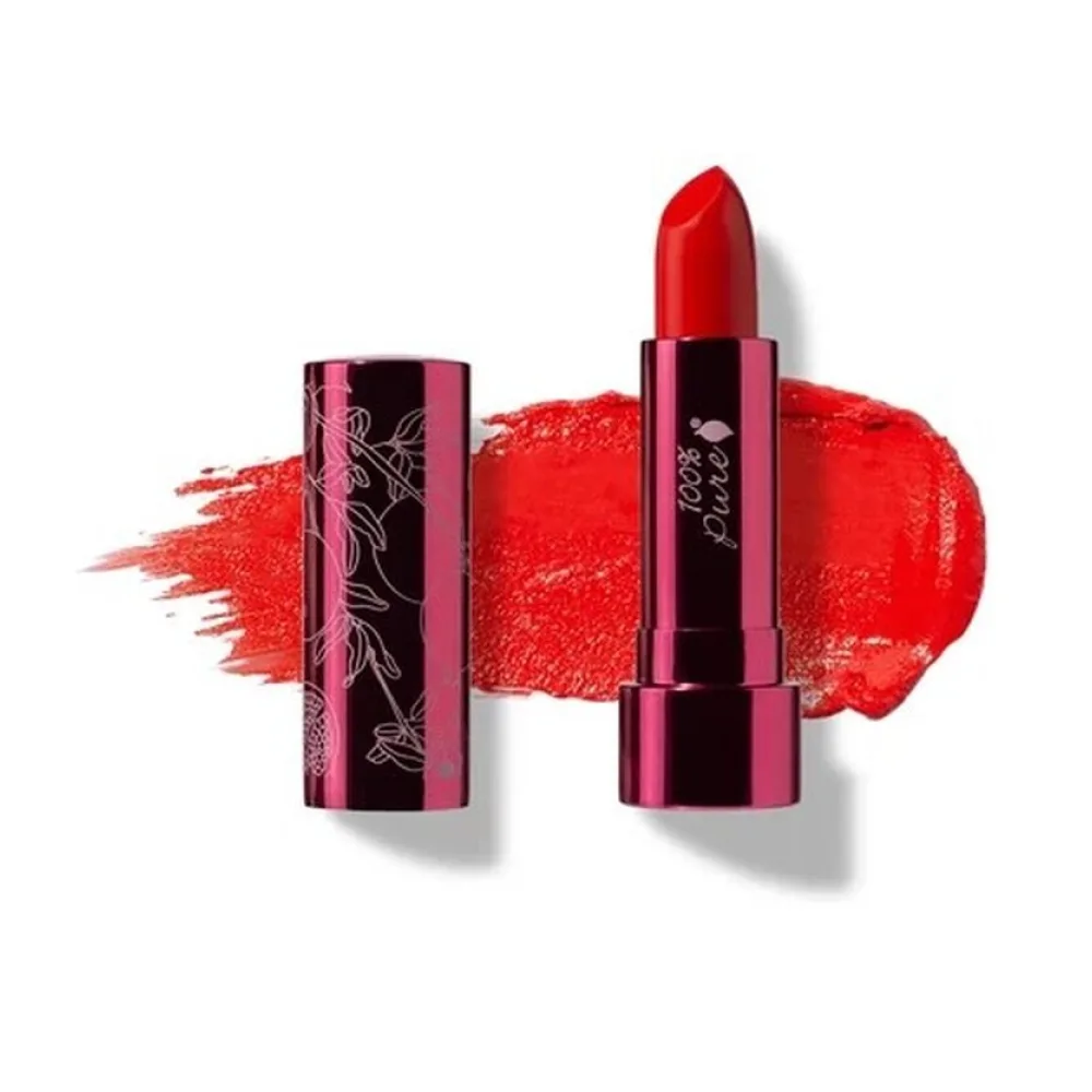 Pomegranate Oil Moisture Lipstick + Fruit Pigments - Hibiscus - Lippenstift