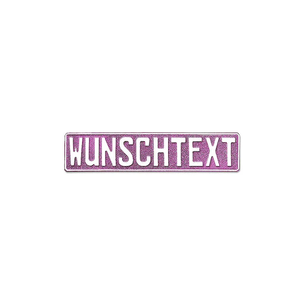 Namensschild mit Wunschnamen und Symbol - glitzer pink