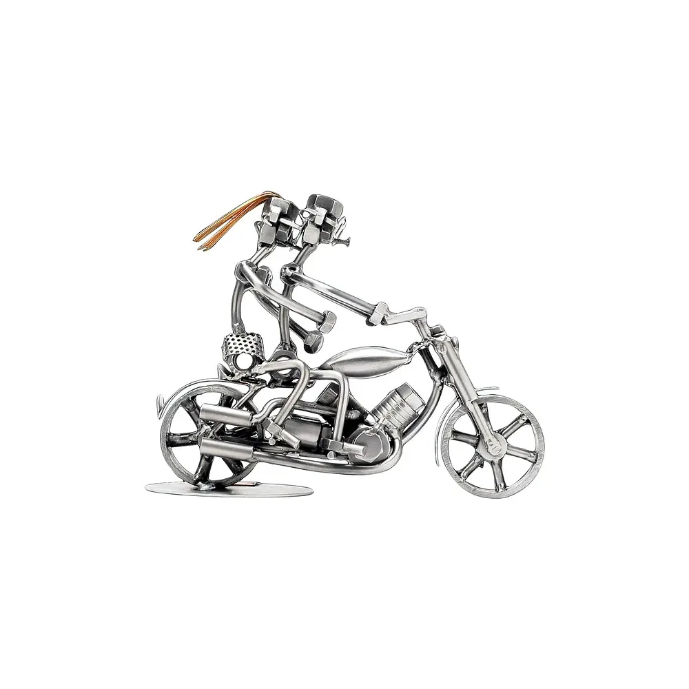 Schraubenmännchen - Paar auf Motorrad