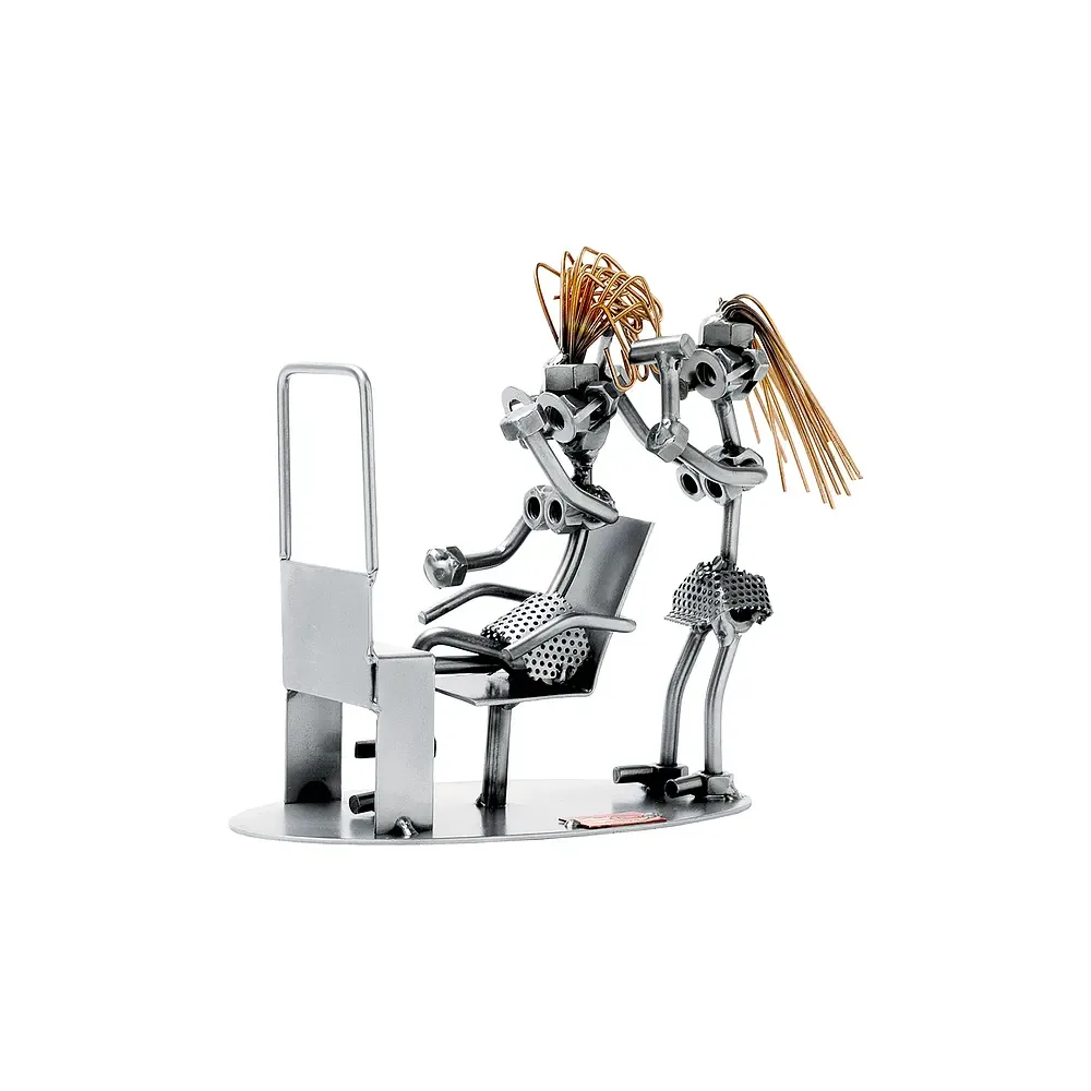 Schraubenmännchen Friseur mit Kunde