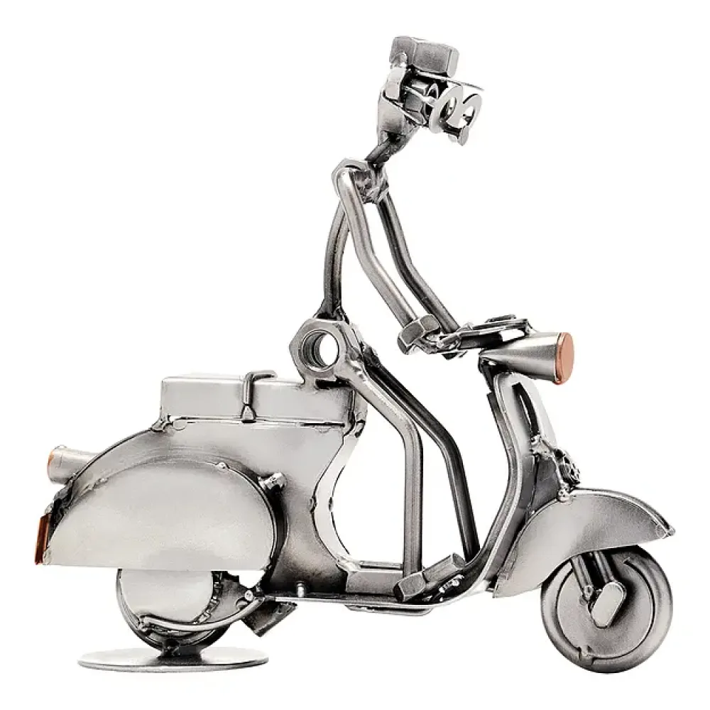 Schraubenmännchen Mann auf Motorroller oder Vespa