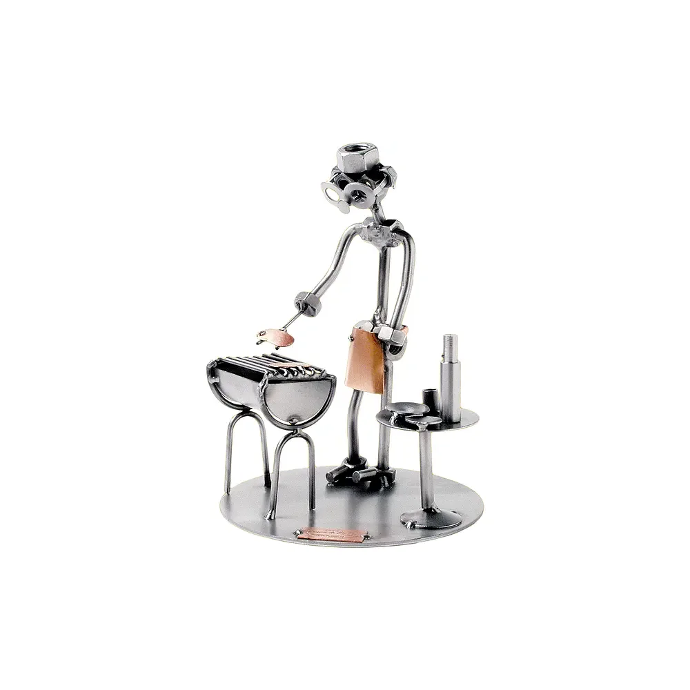 Schraubenmännchen Mann mit Grill