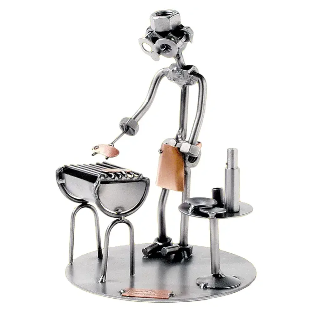 Schraubenmännchen Mann mit Grill
