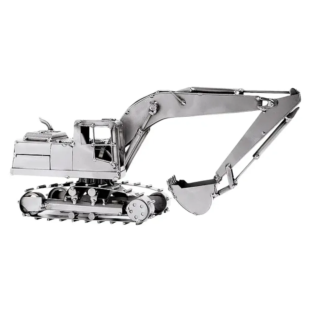 Modell aus Metall Baufahrzeug Bagger