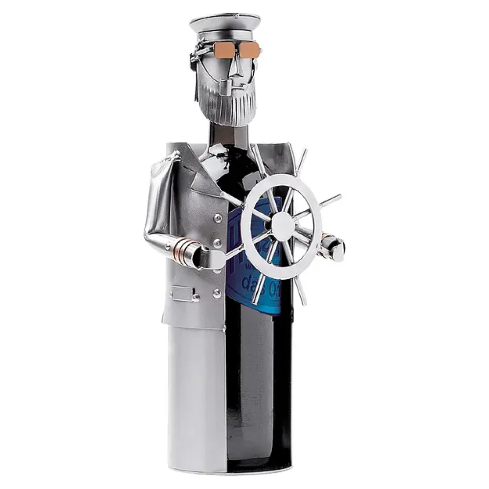 Weinflaschenhalter mit Motiv - Kapitän -