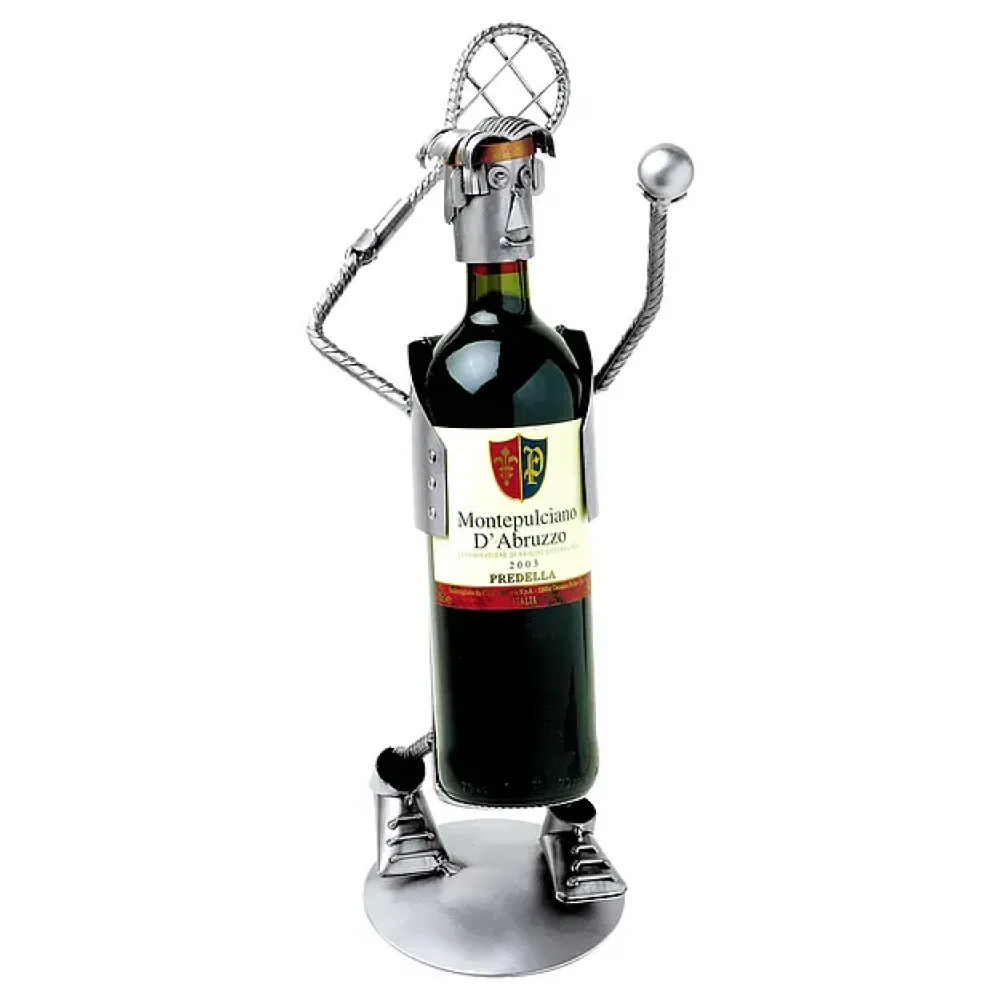 Weinflaschenhalter Tennisspieler