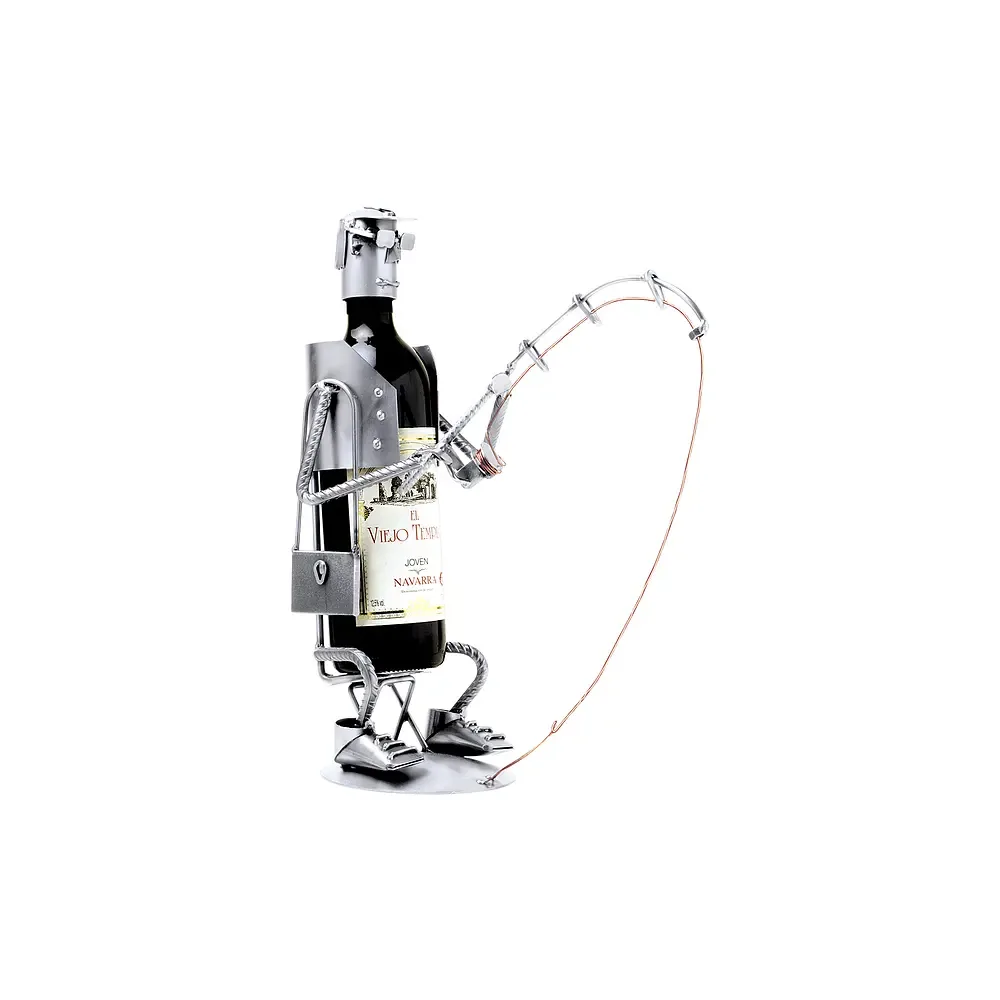 Weinflaschenhalter Angler