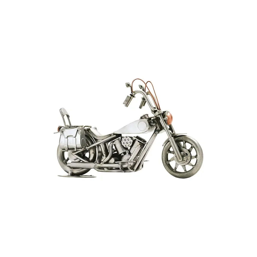 Metallfahrzeug Motorrad mit Satteltasche