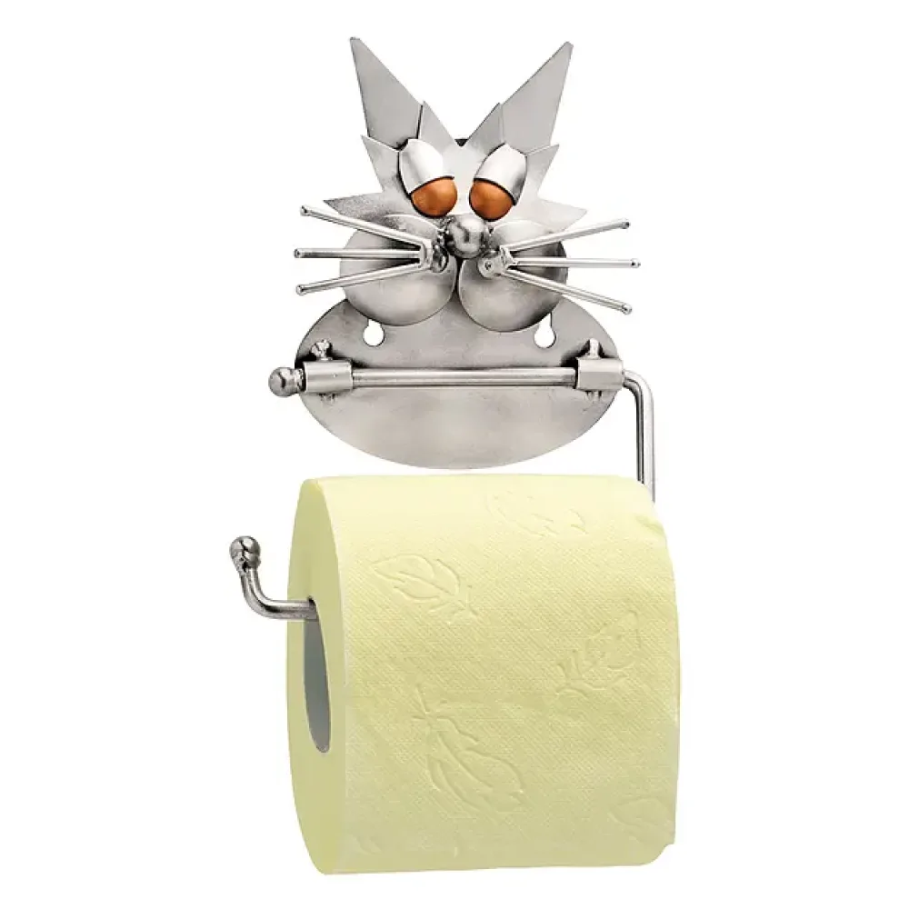 Toilettenpapierhalter im Design einer Katze