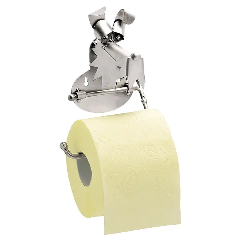 Toilettenpapierhalter Hund aus Metall