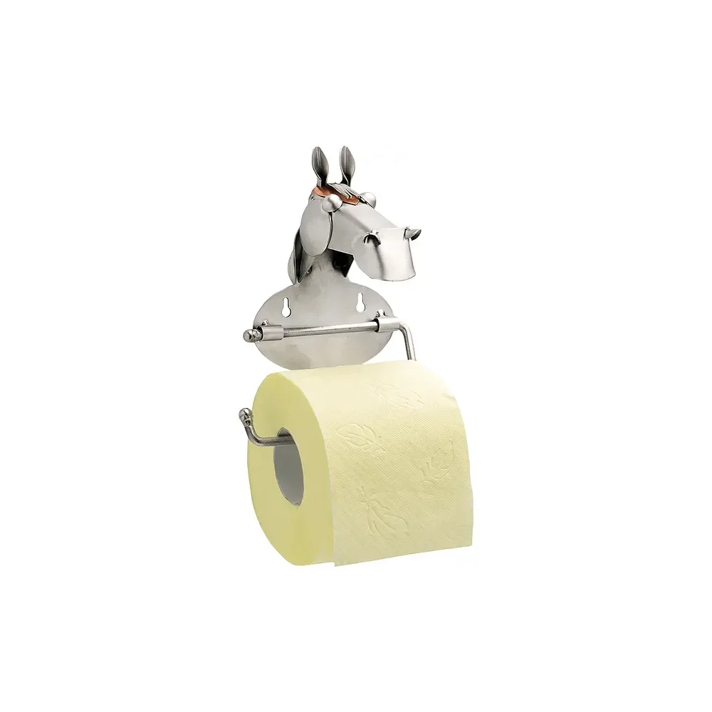 Schraubenmännchen Toilettenpapierhalter mit Pferdekopf