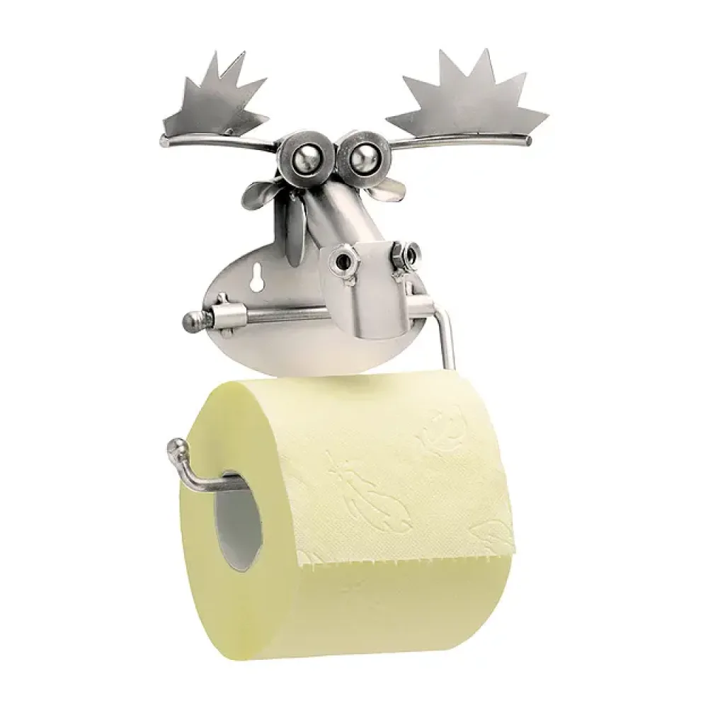 Toilettenpapierhalter Elch aus Metall