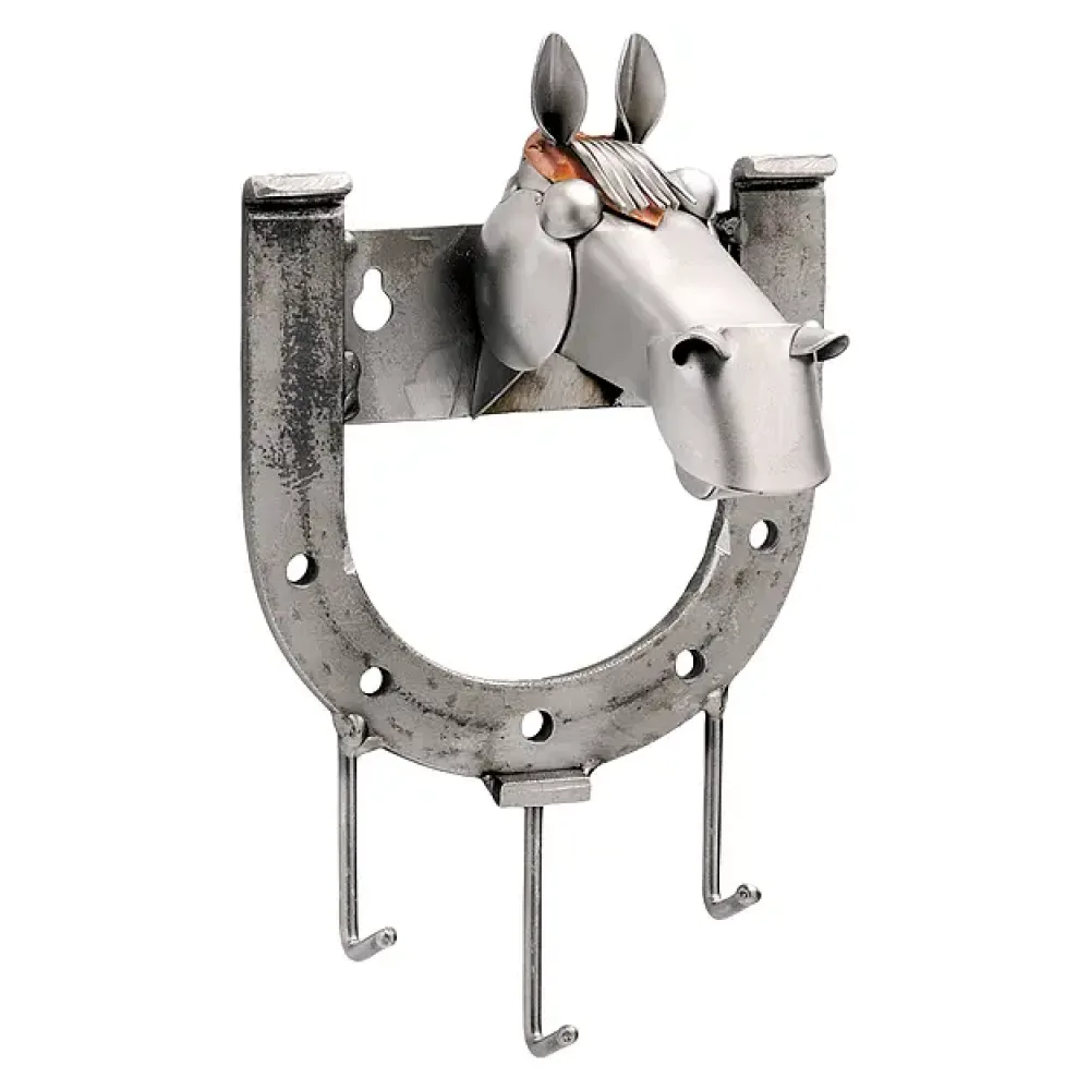 Metallfigur Pferd als Schlüsselbrett - Maße 9 x 20 cm