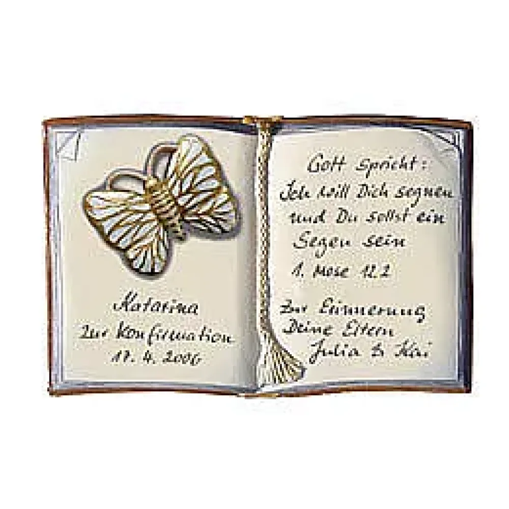 Artelithschild als Buch für Ehrungen und besondere Anlässe Größe: 20x13 cm