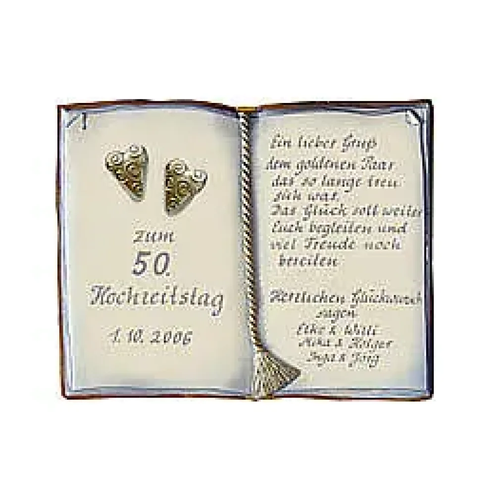 Artelithschild als Buch für Ehrungen und besondere Anlässe Größe: 27x22 cm