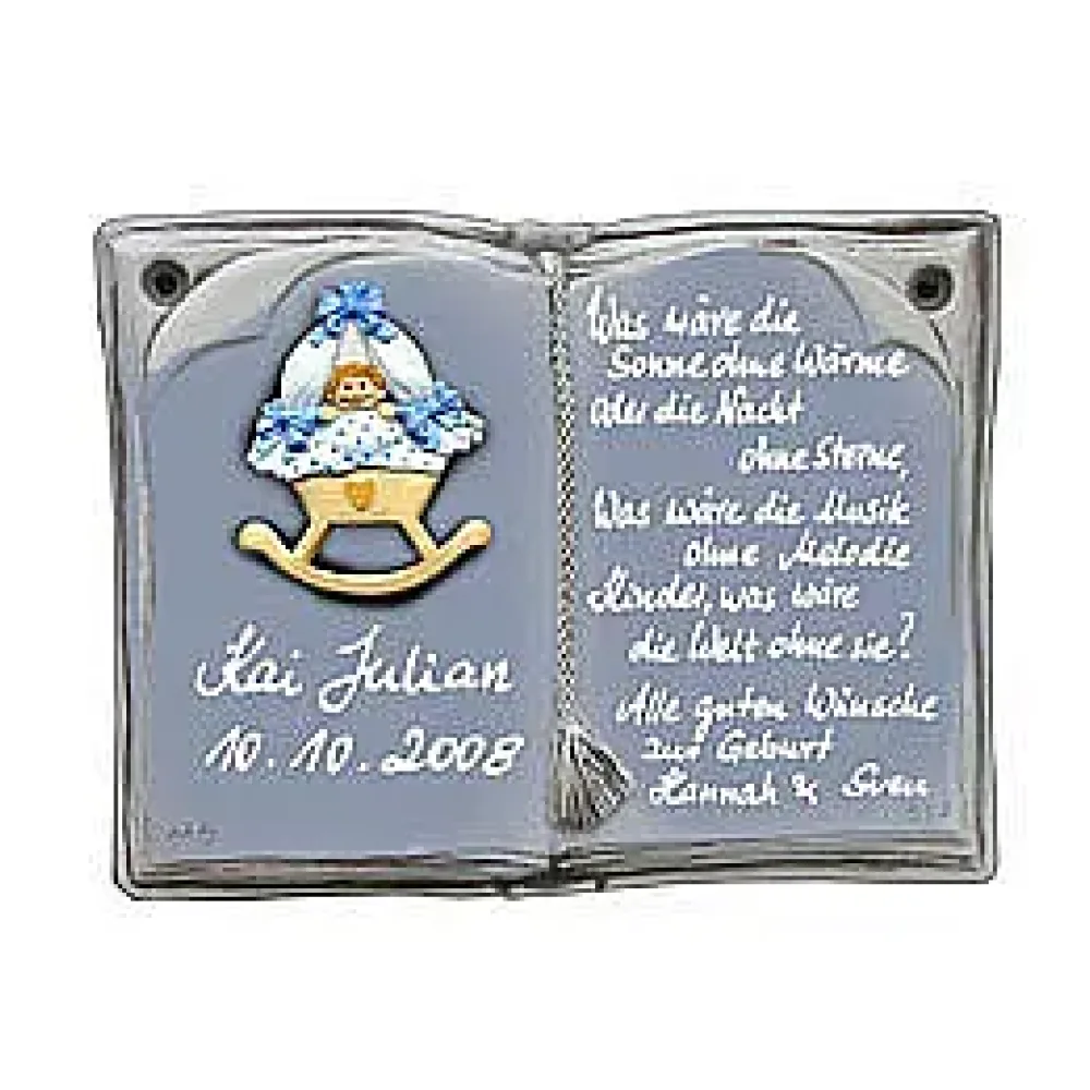 Ein Buch für Ehrungen und besondere Anlässe als Keramikschild - Größe: 22x17 cm