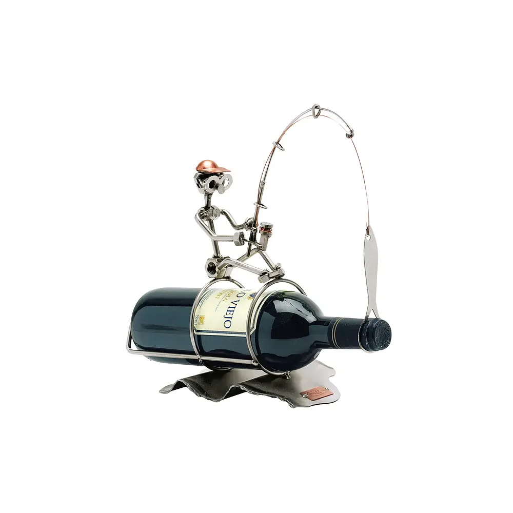 Weinflaschenhalter Angler