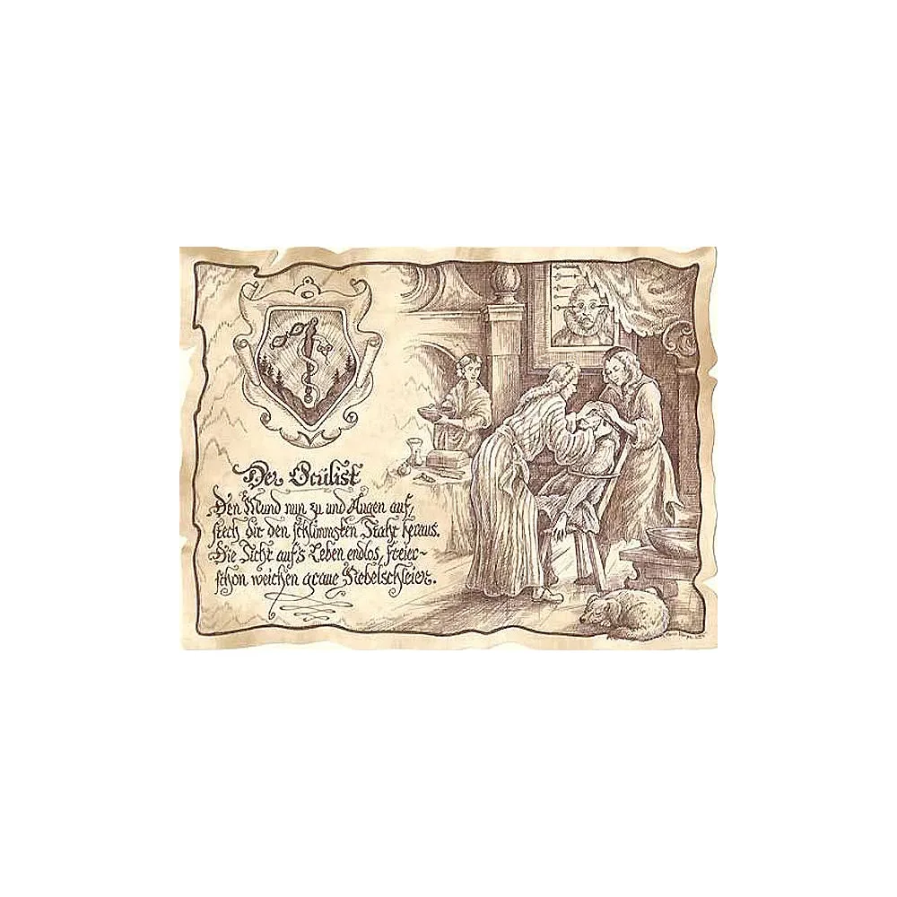 Zunftbild Augenarzt auf Antikpapier im A4-Format