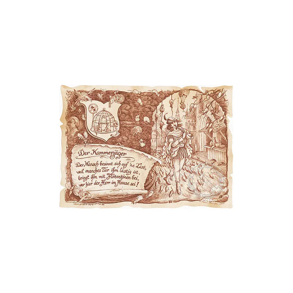 Zunftbild Kammerjäger auf Antikpapier im A4-Format